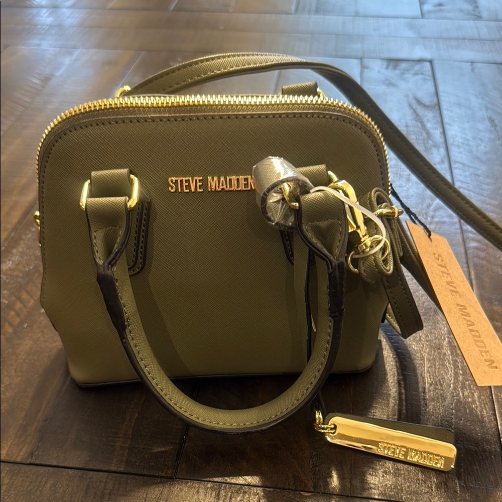 Steve Madden Green Crossbody Bag with Gold Hardware BFAITH olive DT 501980